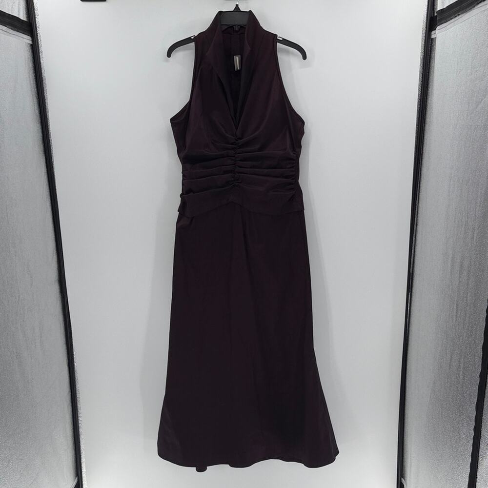Tadashi Women's Vintage Taffeta Gown - Burgundy Metallic - 14